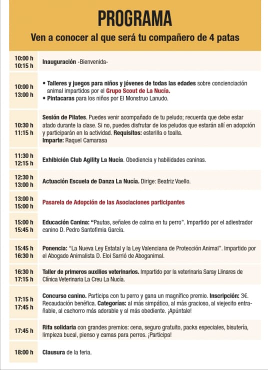 Feria de Adopción de La Nucia